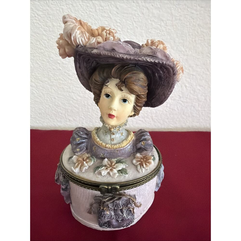 Turtle King Corp Resin Victorian Trinket Box 5.5”x3.5”